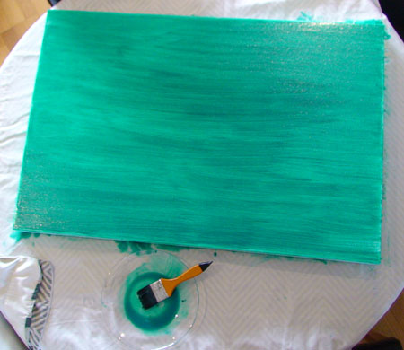 Heather Castles fine art acrylic painting work-in-progress