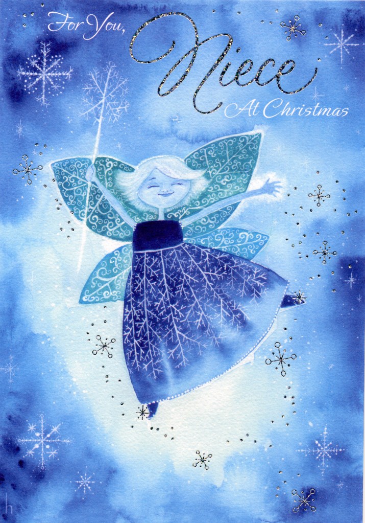 Heather Castles watercolour painting Christmas fairy greeting card illustration