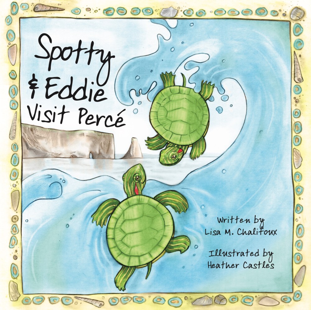 canadian turtles storybook adventure Quebec pencil illustration Percé