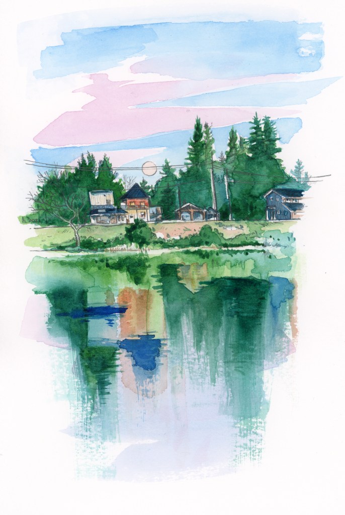 watercolour sketch Ontario canada