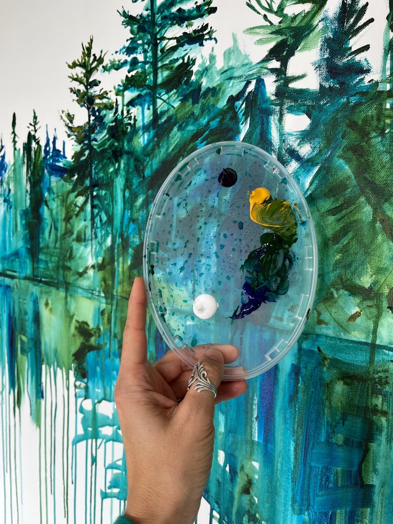 heather castles Algonquin Park acrylic painting McCraney lake