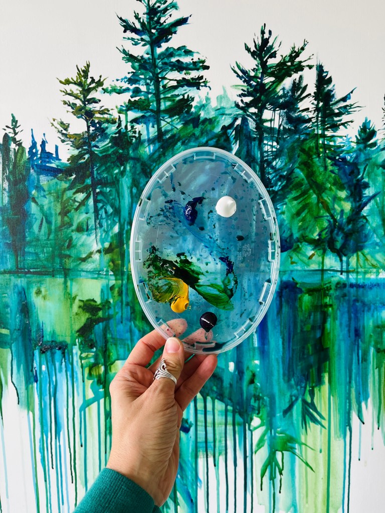 heather castles Algonquin Park acrylic painting McCraney lake