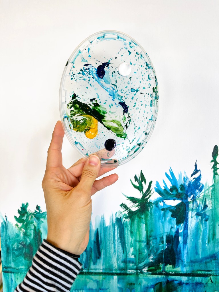 heather castles Algonquin Park acrylic painting McCraney lake