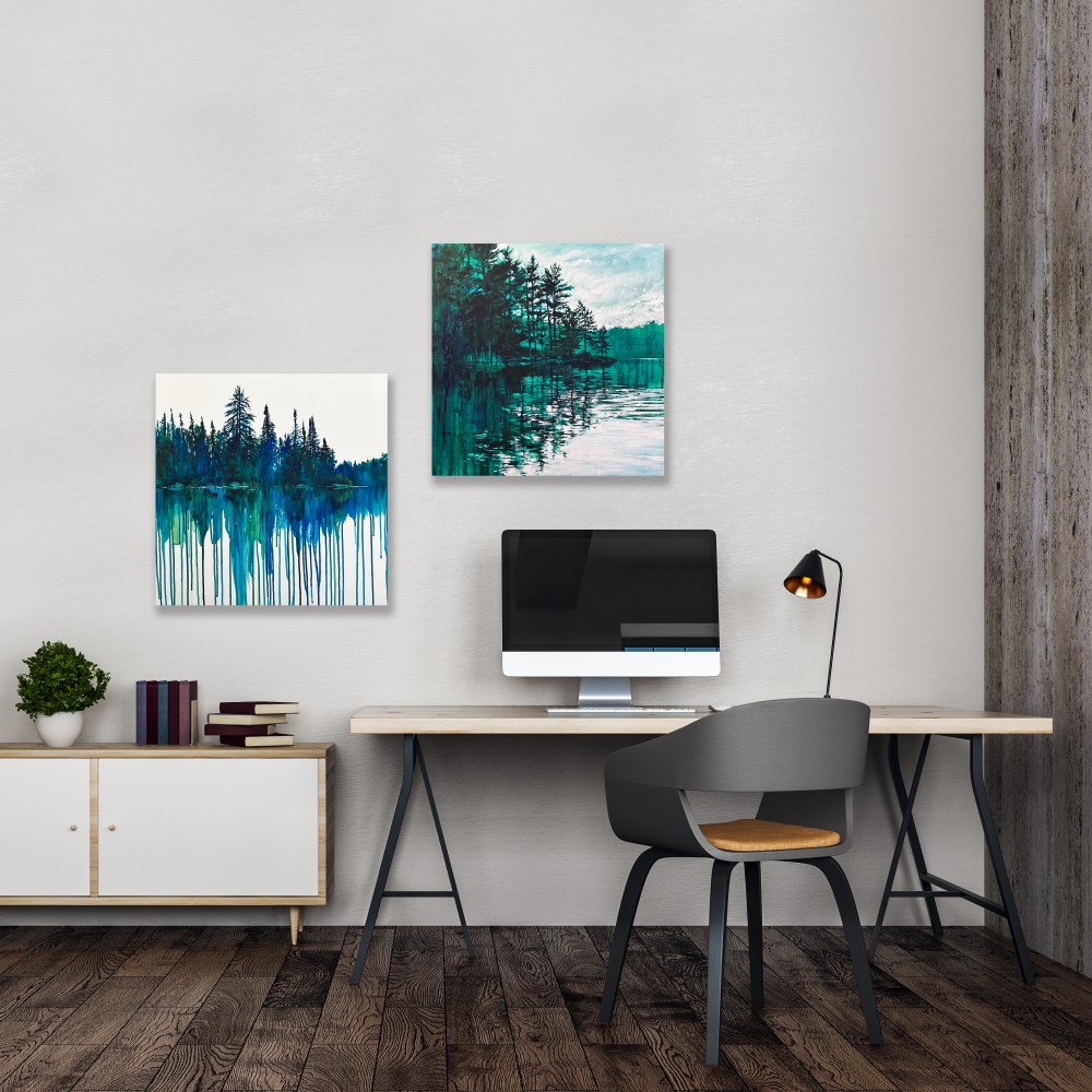 heather castles original acrylic painting inspired by Algonquin Park, canada