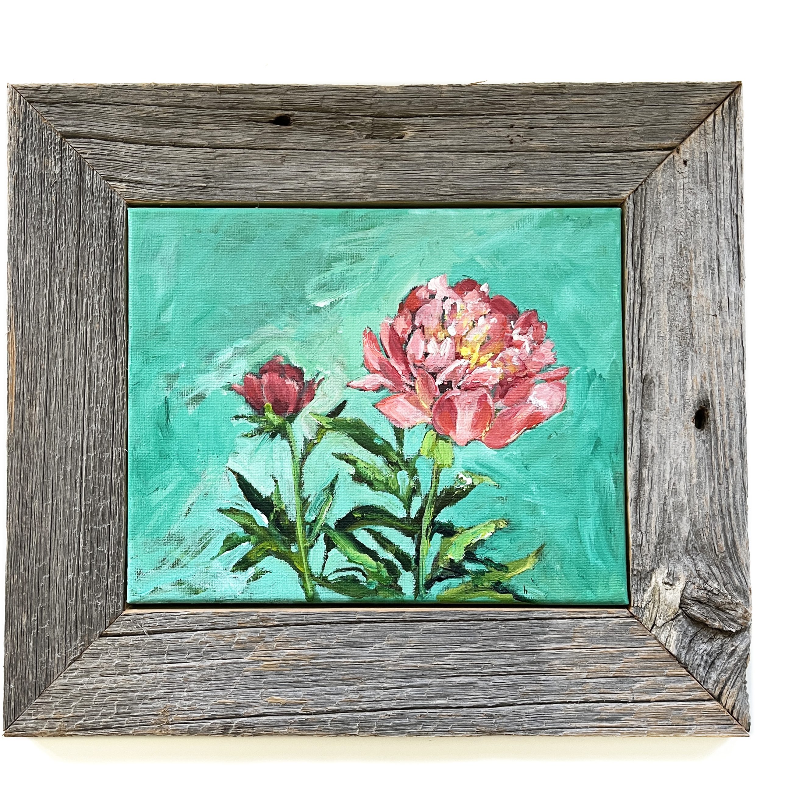 Acrylic painting study of landscape and produce at Andrews Scenic Acres in Milton, Ontario, Canada