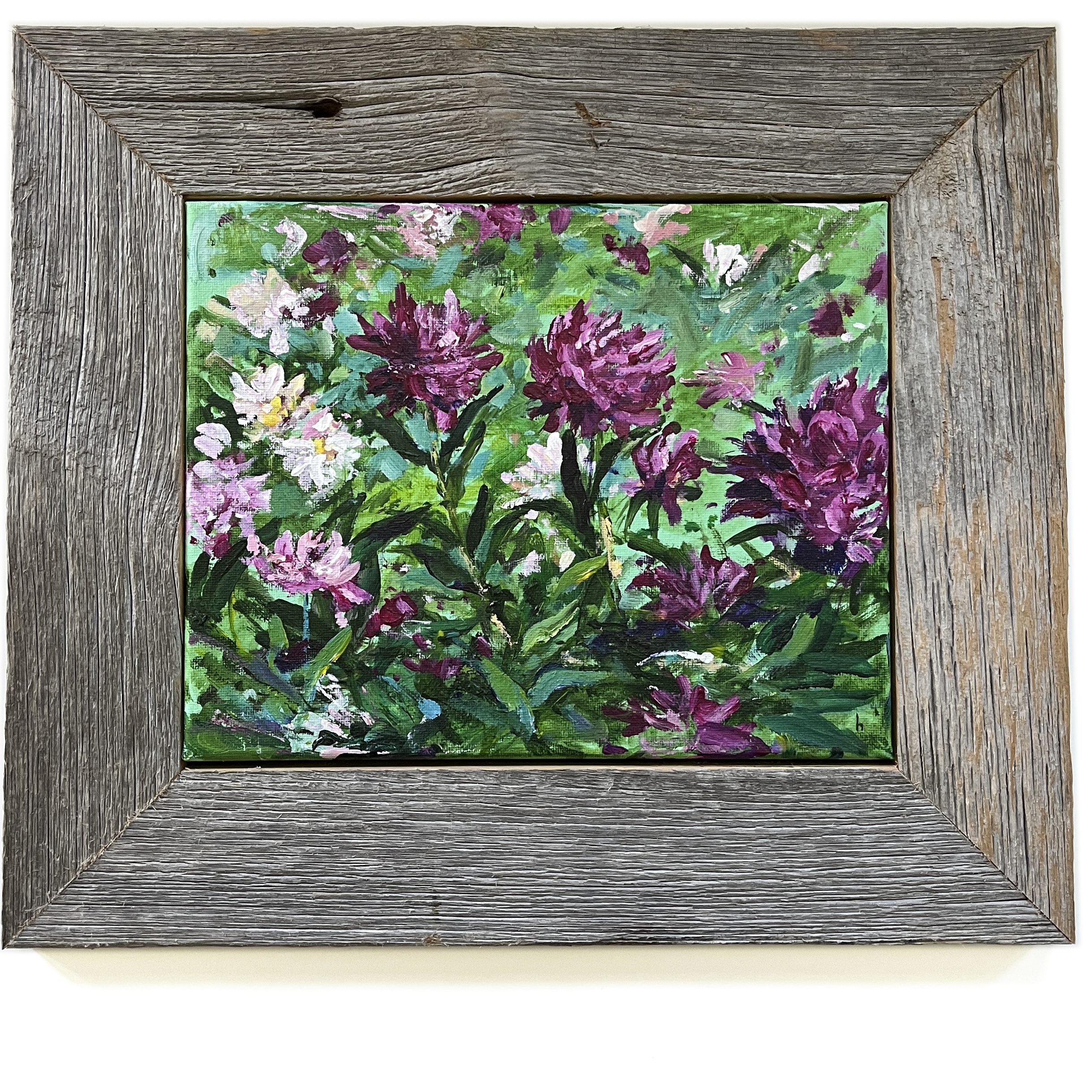 Acrylic painting study of landscape and produce at Andrews Scenic Acres in Milton, Ontario, Canada